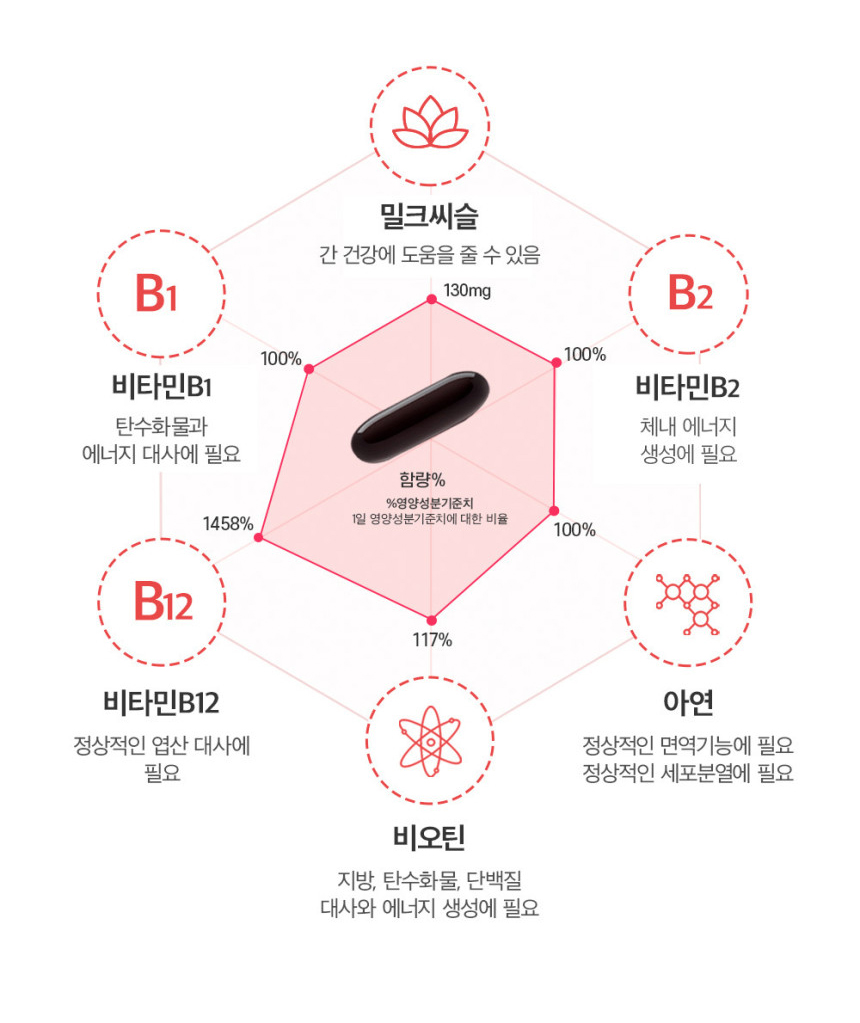 대웅제약 에너씨슬 주요 효능 인포그래픽