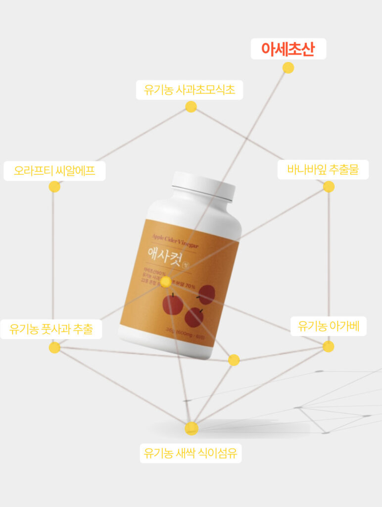 애사컷정 주요 성분 및 효능 요약