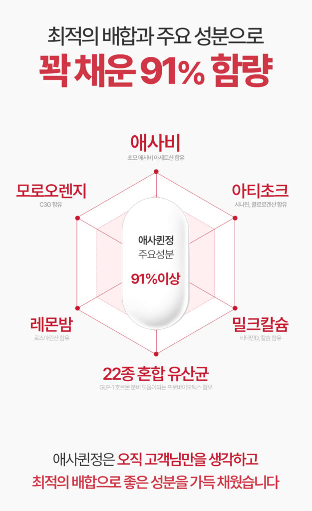 애사퀸정 원재료