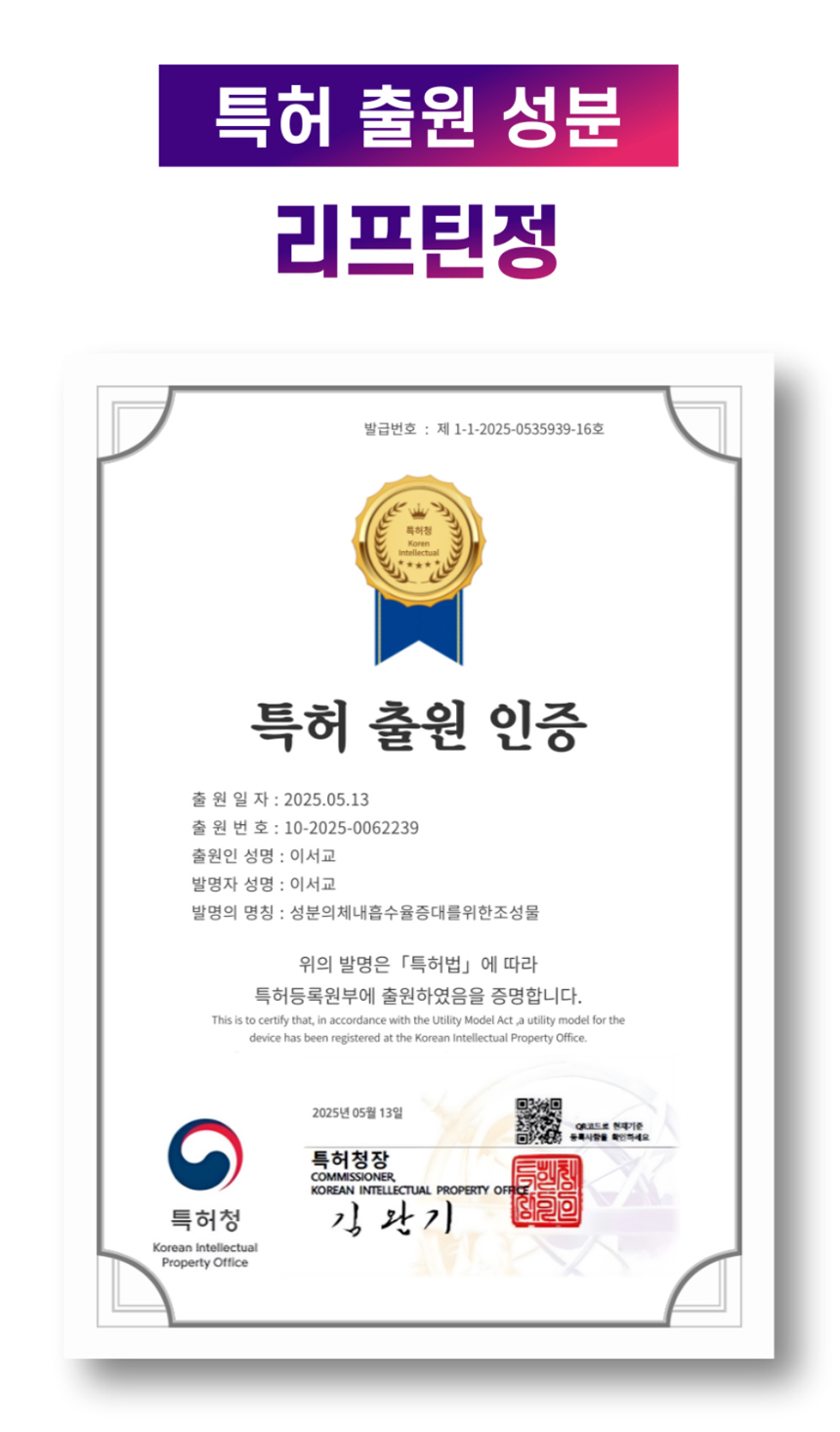 리프틴정 특허증